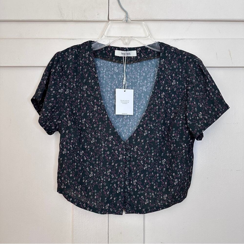 NWT Womn Reiya Floral Crop Top XS